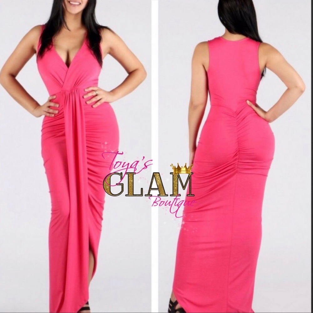 Fuchsia Pink Maxi Dress